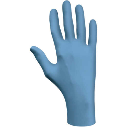 Showa Large Blue Nitrile Biodegradable Disposable Gloves (100-Pack)